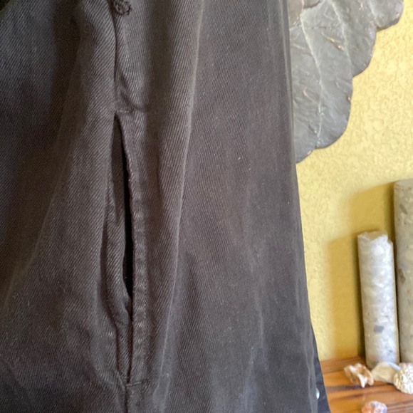 Gap Long Black Denim Button Down Coat - Picture 8 of 11